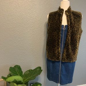 VINTAGE Leopard Print Vest Chico’s Design XS / O
